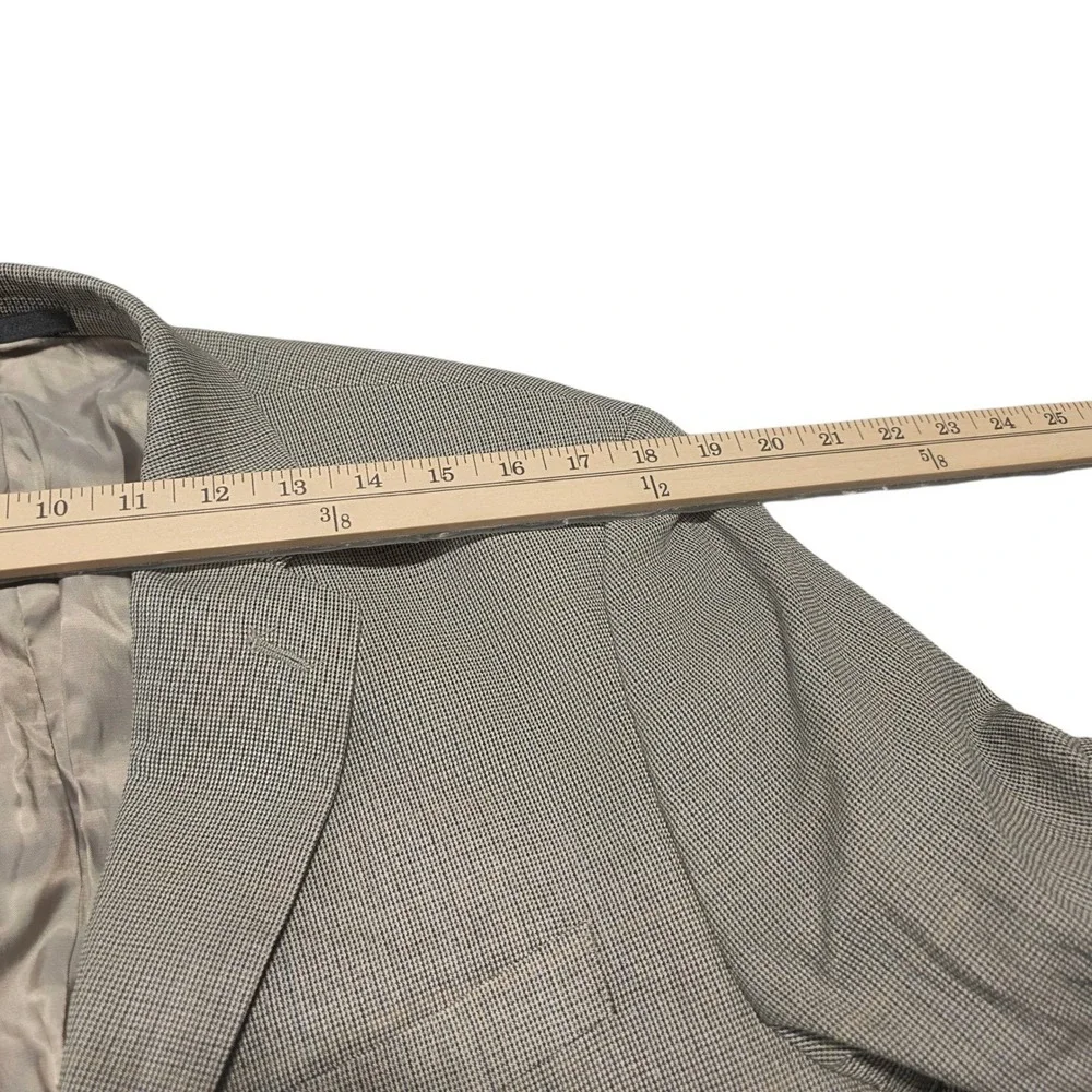 Lauren Ralph Lauren‎ Blazer Mens 42R Tan Houndstooth Two Button Sport Coat
